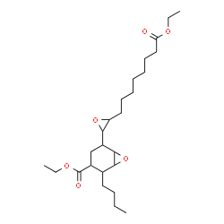 ChemSpider 2D Image | Ethyl 2-butyl-5-[3-(8-ethoxy-8-oxooctyl)-2-oxiranyl]-7-oxabicyclo[4.1.0]heptane-3-carboxylate | C25H42O6