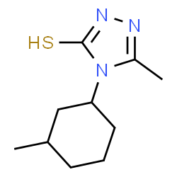 ChemSpider 2D Image | 5-Methyl-4-(3-methylcyclohexyl)-2,4-dihydro-3H-1,2,4-triazole-3-thione | C10H17N3S