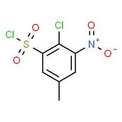ChemSpider 2D Image | 2-Chloro-5-methyl-3-nitrobenzenesulfonyl chloride | C7H5Cl2NO4S