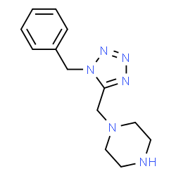 ChemSpider 2D Image | 1-[(1-Benzyl-1H-tetrazol-5-yl)methyl]piperazine | C13H18N6