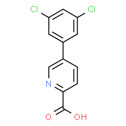 ChemSpider 2D Image | 5-(3,5-Dichlorophenyl)-2-pyridinecarboxylic acid | C12H7Cl2NO2