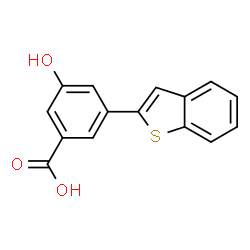 ChemSpider 2D Image | 3-(1-Benzothiophen-2-yl)-5-hydroxybenzoic acid | C15H10O3S