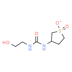 ChemSpider 2D Image | 1-(2-hydroxyethyl)-3-(1-oxido-1-oxo-2,3,4,5-tetrahydrothiophen-3-yl)urea | C7H14N2O4S