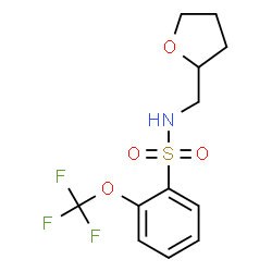 ChemSpider 2D Image | N-(Tetrahydro-2-furanylmethyl)-2-(trifluoromethoxy)benzenesulfonamide | C12H14F3NO4S