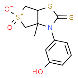 ChemSpider 2D Image | 3-(3-hydroxyphenyl)-3a-methyl-5-oxido-5-oxo-6,6a-dihydro-4H-thieno[3,4-d]thiazole-2-thione | C12H13NO3S3