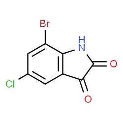 ChemSpider 2D Image | 7-bromo-5-chloroindoline-2,3-dione | C8H3BrClNO2
