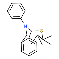 ChemSpider 2D Image | 10,10,11,11-Tetramethyl-12-phenyl-9-thia-12-azatricyclo[6.3.1.0~2,7~]dodeca-2,4,6-triene | C20H23NS