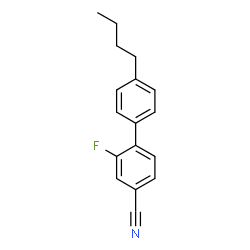 ChemSpider 2D Image | 4'-Butyl-2-fluoro-4-biphenylcarbonitrile | C17H16FN