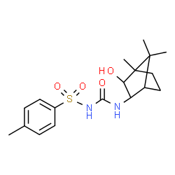 ChemSpider 2D Image | N-[(3-Hydroxy-4,7,7-trimethylbicyclo[2.2.1]hept-2-yl)carbamoyl]-4-methylbenzenesulfonamide | C18H26N2O4S