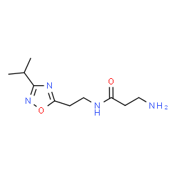 ChemSpider 2D Image | N-[2-(3-Isopropyl-1,2,4-oxadiazol-5-yl)ethyl]-beta-alaninamide | C10H18N4O2