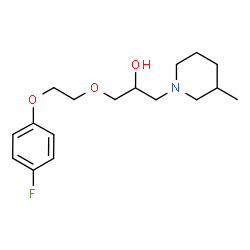 ChemSpider 2D Image | 1-[2-(4-Fluorophenoxy)ethoxy]-3-(3-methyl-1-piperidinyl)-2-propanol | C17H26FNO3
