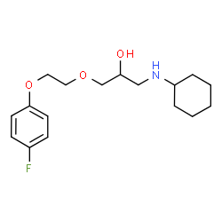 ChemSpider 2D Image | 1-(Cyclohexylamino)-3-[2-(4-fluorophenoxy)ethoxy]-2-propanol | C17H26FNO3