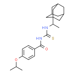 ChemSpider 2D Image | N-{[1-(Adamantan-1-yl)ethyl]carbamothioyl}-4-isopropoxybenzamide | C23H32N2O2S