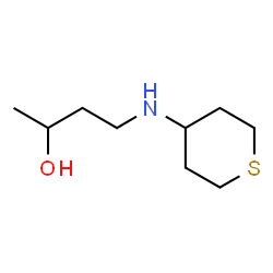 ChemSpider 2D Image | 4-(Tetrahydro-2H-thiopyran-4-ylamino)-2-butanol | C9H19NOS