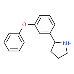 ChemSpider 2D Image | 2-(3-Phenoxyphenyl)pyrrolidine | C16H17NO