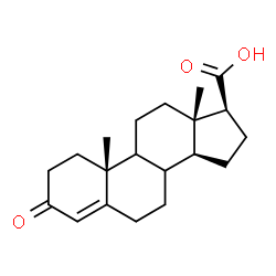 ChemSpider 2D Image | (8xi,9xi,17beta)-3-Oxoandrost-4-ene-17-carboxylic acid | C20H28O3