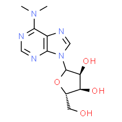ChemSpider 2D Image | N,N-Dimethyl-9-(L-ribofuranosyl)-9H-purin-6-amine | C12H17N5O4