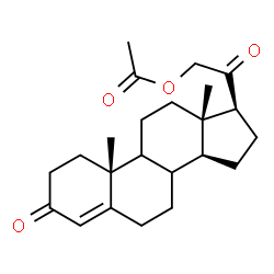 ChemSpider 2D Image | (8xi,9xi)-3,20-Dioxopregn-4-en-21-yl acetate | C23H32O4