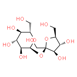 ChemSpider 2D Image | beta-L-Fructofuranosyl alpha-L-glucopyranoside | C12H22O11