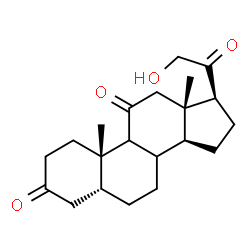 ChemSpider 2D Image | (5beta,8xi,9xi)-21-Hydroxypregnane-3,11,20-trione | C21H30O4