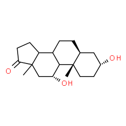 ChemSpider 2D Image | (3alpha,5alpha,8xi,9xi,11alpha,13xi,14xi)-3,11-Dihydroxyandrostan-17-one | C19H30O3