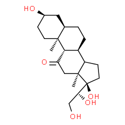 ChemSpider 2D Image | (3alpha,5beta,14xi,20R)-3,17,20,21-Tetrahydroxypregnan-11-one | C21H34O5