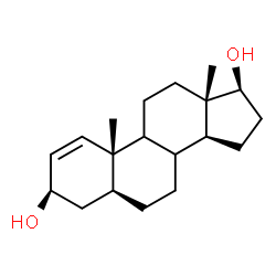 ChemSpider 2D Image | (3beta,5alpha,8xi,9xi,17beta)-Androst-1-ene-3,17-diol | C19H30O2