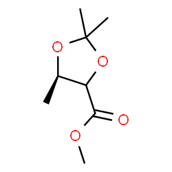 ChemSpider 2D Image | Methyl (5R)-2,2,5-trimethyl-1,3-dioxolane-4-carboxylate | C8H14O4