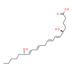 ChemSpider 2D Image | (5S,6E,8E,11E,13E,15S)-5,15-Dihydroxy-6,8,11,13-icosatetraenoic acid | C20H32O4