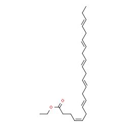 ChemSpider 2D Image | Ethyl (4Z,7E,10E,13E,16E,19E)-4,7,10,13,16,19-docosahexaenoate | C24H36O2