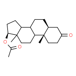 ChemSpider 2D Image | (5alpha,8xi,9xi,13xi,14xi,17beta)-3-Oxoandrostan-17-yl acetate | C21H32O3