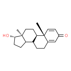 ChemSpider 2D Image | (8xi,9beta,10alpha,14xi,17beta)-17-Hydroxyandrosta-1,4-dien-3-one | C19H26O2