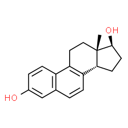ChemSpider 2D Image | (14beta,17beta)-Estra-1,3,5(10),6,8-pentaene-3,17-diol | C18H20O2