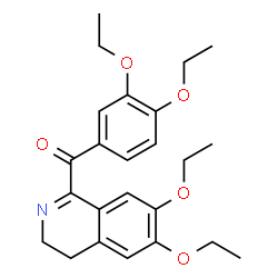 ChemSpider 2D Image | (6,7-Diethoxy-3,4-dihydro-1-isoquinolinyl)(3,4-diethoxyphenyl)methanone | C24H29NO5