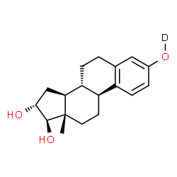ChemSpider 2D Image | (16alpha,17beta)-Estra-1,3,5(10)-triene-3,16,17-(3-~2~H)triol | C18H23DO3