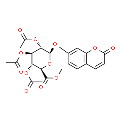 ChemSpider 2D Image | Methyl 2-oxo-2H-chromen-7-yl 2,3,4-tri-O-acetyl-beta-L-glucopyranosiduronate | C22H22O12