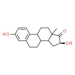 ChemSpider 2D Image | (16beta)-3,16-Dihydroxyestra-1,3,5(10)-trien-17-one | C18H22O3