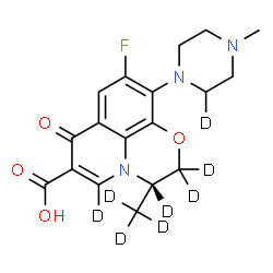 ChemSpider 2D Image | LEVOFLOXACIN-D8 | C18H12D8FN3O4