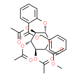 ChemSpider 2D Image | 2-[(Benzyloxy)carbonyl]phenyl methyl 2,3,4-tri-O-acetyl-beta-D-glucopyranosiduronate | C27H28O12