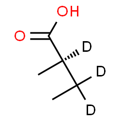 ChemSpider 2D Image | (2R)-2-Methyl(2,3,3-~2~H_3_)butanoic acid | C5H7D3O2