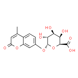 ChemSpider 2D Image | 4-Methyl-2-oxo-2H-chromen-7-yl alpha-D-galactopyranosiduronic acid | C16H16O9