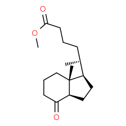 ChemSpider 2D Image | Methyl (5R)-5-[(1R,3aR,7aR)-7a-methyl-4-oxooctahydro-1H-inden-1-yl]hexanoate | C17H28O3