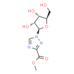 ChemSpider 2D Image | Methyl 1-(beta-D-ribofuranosyl)-1H-1,2,4-triazole-3-carboxylate | C9H13N3O6