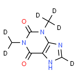 ChemSpider 2D Image | Theophylline-d6(dimethyl-d6) | C7H2D6N4O2