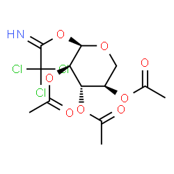 ChemSpider 2D Image | 2,3,4-Tri-O-acetyl-1-O-(2,2,2-trichloroethanimidoyl)-alpha-D-xylopyranose | C13H16Cl3NO8
