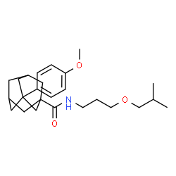 ChemSpider 2D Image | N-(3-Isobutoxypropyl)-3-(4-methoxyphenyl)-1-adamantanecarboxamide | C25H37NO3