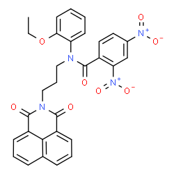 ChemSpider 2D Image | N-[3-(1,3-Dioxo-1H-benzo[de]isoquinolin-2(3H)-yl)propyl]-N-(2-ethoxyphenyl)-2,4-dinitrobenzamide | C30H24N4O8