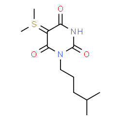 ChemSpider 2D Image | 5-(Dimethyl-lambda~4~-sulfanylidene)-1-(4-methylpentyl)-2,4,6(1H,3H,5H)-pyrimidinetrione | C12H20N2O3S