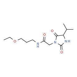ChemSpider 2D Image | N-(3-Ethoxypropyl)-2-(4-isopropyl-2,5-dioxo-1-imidazolidinyl)acetamide | C13H23N3O4