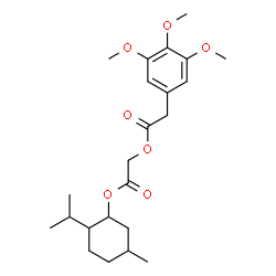 ChemSpider 2D Image | 2-[(2-Isopropyl-5-methylcyclohexyl)oxy]-2-oxoethyl (3,4,5-trimethoxyphenyl)acetate | C23H34O7